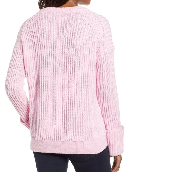SOLD Caslon Pink Cuffed Sleeve Sweater Small - Picture 2 of 8